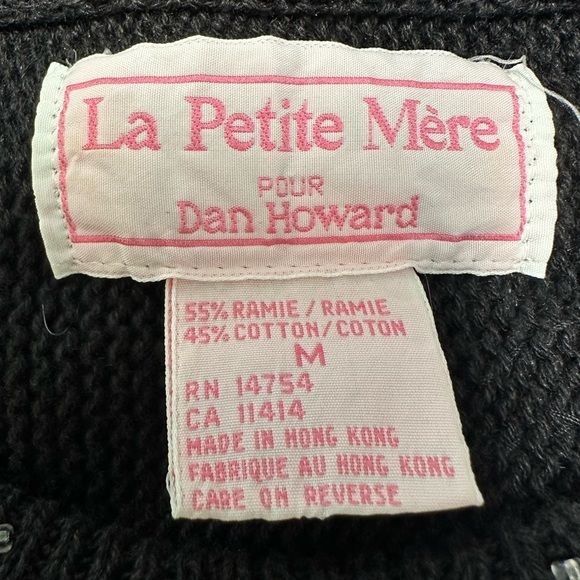 Vintage 80’s Black Sequins Sweater Dress Sz M - Picture 9 of 9